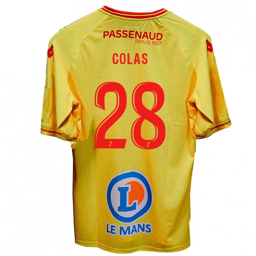 Danxen Donna Maglia Erwan Colas #28 Giallo Kit Gara Away 2025/26 Maglietta
