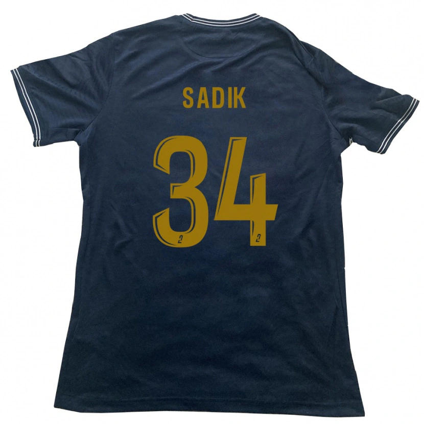 Danxen Donna Maglia Omar Sadik #34 Blu Marino Oro Kit Gara Away 2025/26 Maglietta