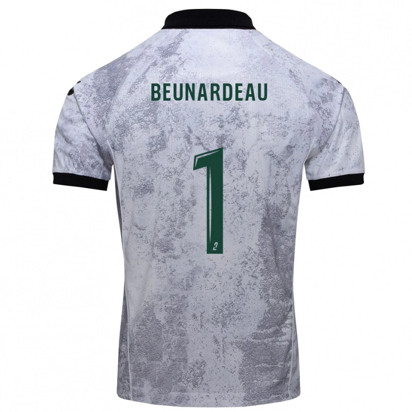 Danxen Donna Maglia Quentin Beunardeau #1 Bianco Nero Kit Gara Away 2025/26 Maglietta