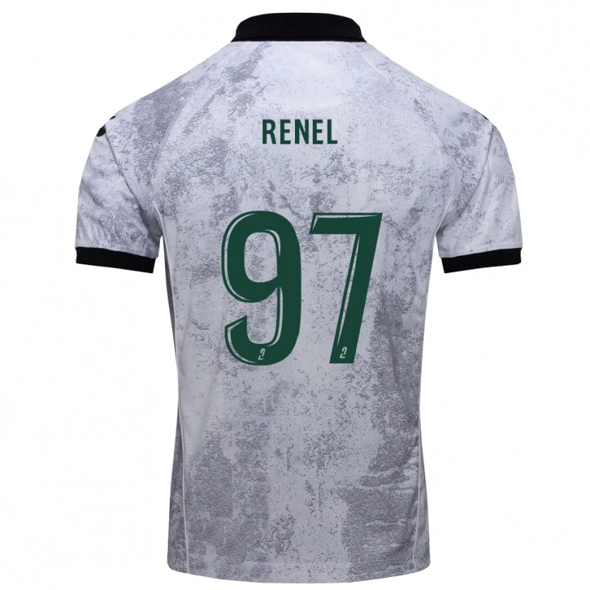 Danxen Donna Maglia Samuel Renel #97 Bianco Nero Kit Gara Away 2025/26 Maglietta
