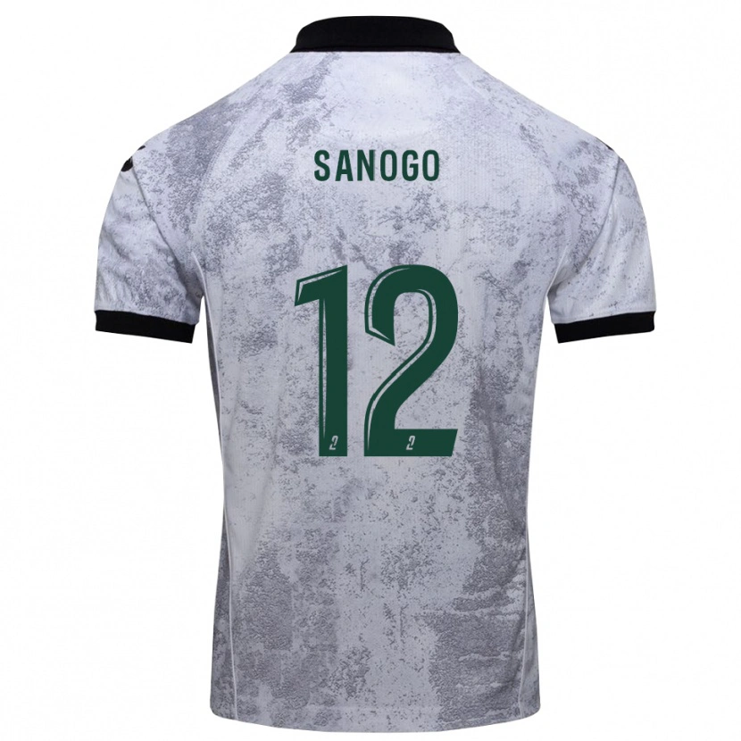 Danxen Donna Maglia Aboudramane Sanogo #12 Bianco Nero Kit Gara Away 2025/26 Maglietta