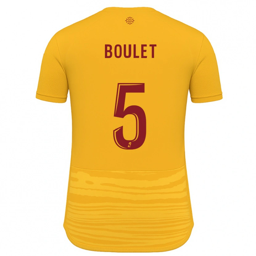 Danxen Donna Maglia Lucas Boulet #5 Arancione Bordeaux Kit Gara Away 2025/26 Maglietta