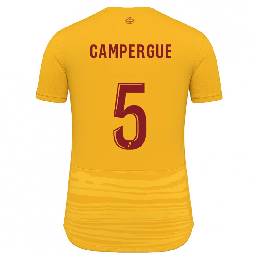 Danxen Donna Maglia Raphaël Campergue #5 Arancione Bordeaux Kit Gara Away 2025/26 Maglietta