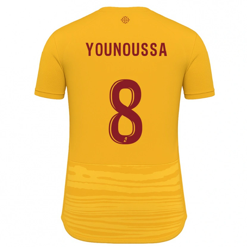 Danxen Donna Maglia Wilitty Younoussa #8 Arancione Bordeaux Kit Gara Away 2025/26 Maglietta