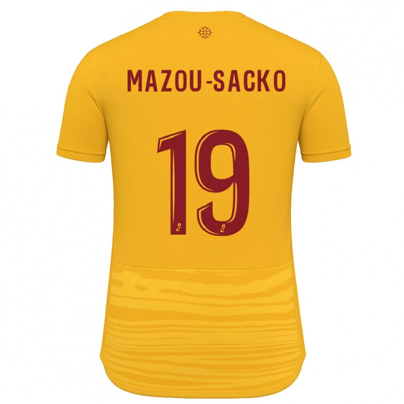 Danxen Donna Maglia Derek Mazou-Sacko #19 Arancione Bordeaux Kit Gara Away 2025/26 Maglietta
