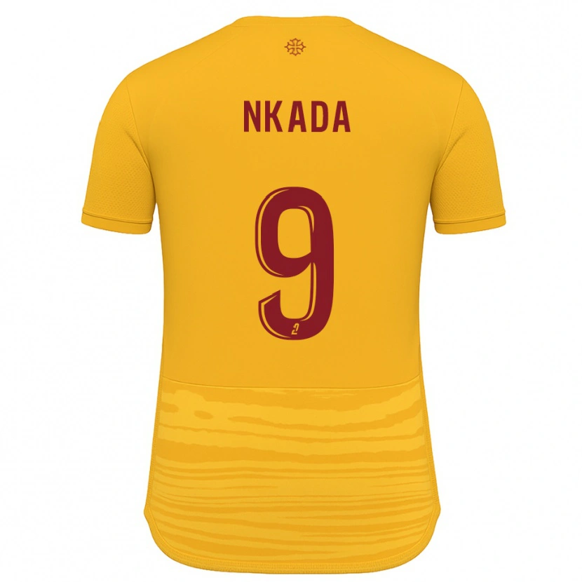 Danxen Donna Maglia Timothé Nkada #9 Arancione Bordeaux Kit Gara Away 2025/26 Maglietta