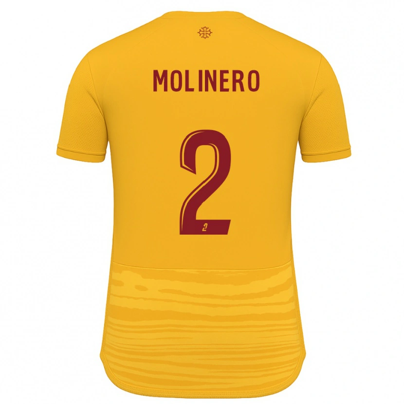 Danxen Donna Maglia Leny Molinero #2 Arancione Bordeaux Kit Gara Away 2025/26 Maglietta