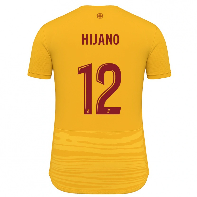 Danxen Donna Maglia Noa Hijano #12 Arancione Bordeaux Kit Gara Away 2025/26 Maglietta