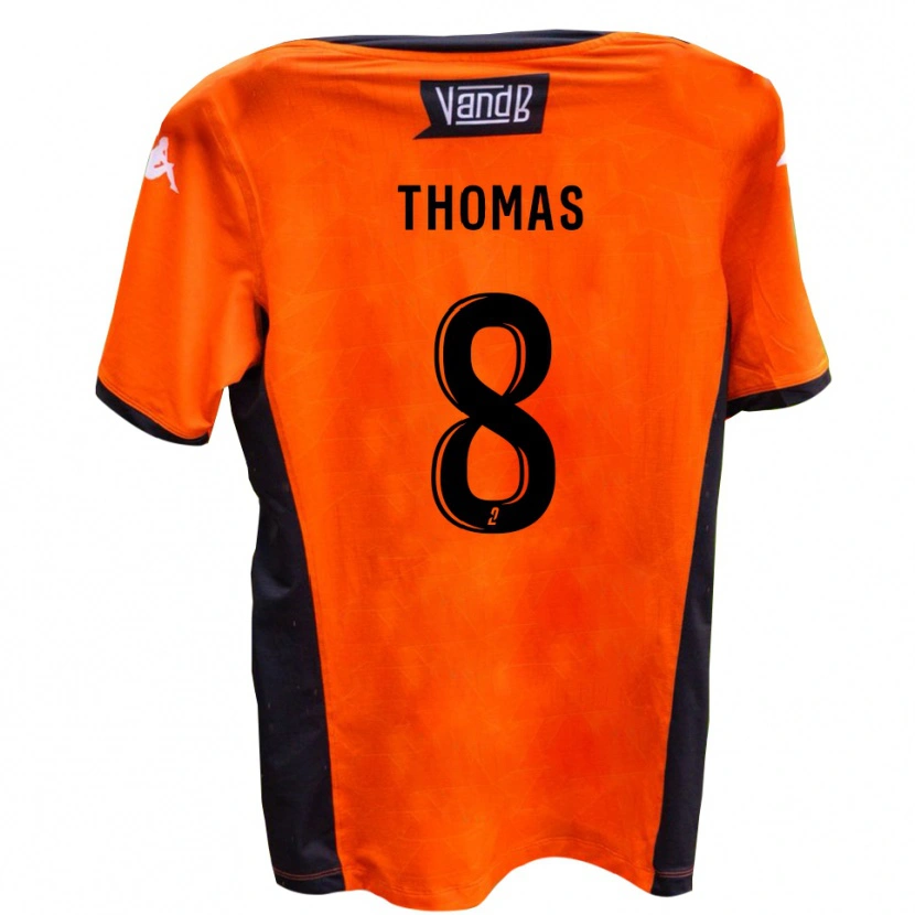 Danxen Donna Maglia Titouan Thomas #8 Bianco Nero Kit Gara Away 2025/26 Maglietta