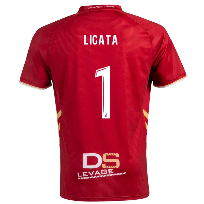 Danxen Donna Maglia Rafael Licata #1 Bordeaux Oro Kit Gara Away 2025/26 Maglietta