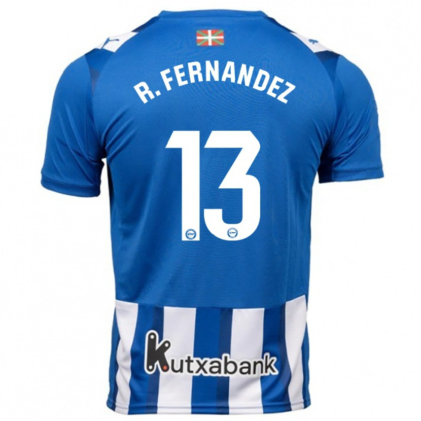 Danxen Bambino Maglia Raúl Fernández #13 Blu Bianco Kit Gara Home 2025/26 Maglietta