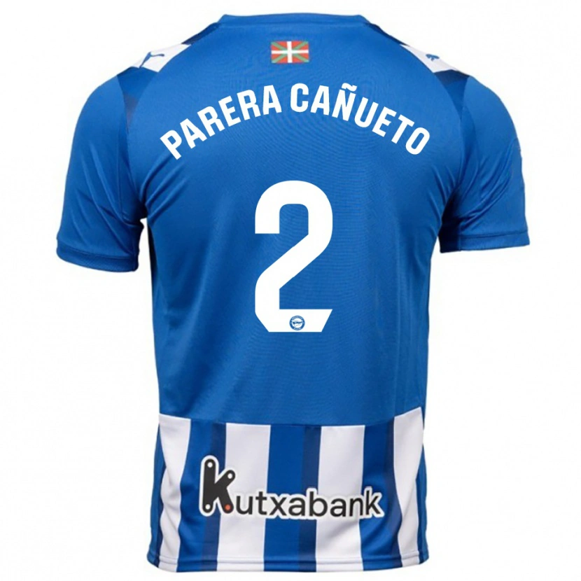 Danxen Bambino Maglia Laia Parera Cañueto #2 Blu Bianco Kit Gara Home 2025/26 Maglietta