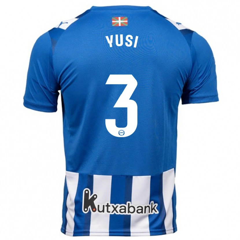 Danxen Bambino Maglia Youssef Enríquez #3 Blu Bianco Kit Gara Home 2025/26 Maglietta