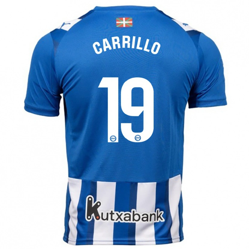 Danxen Bambino Maglia Sara Carrillo #19 Blu Bianco Kit Gara Home 2025/26 Maglietta