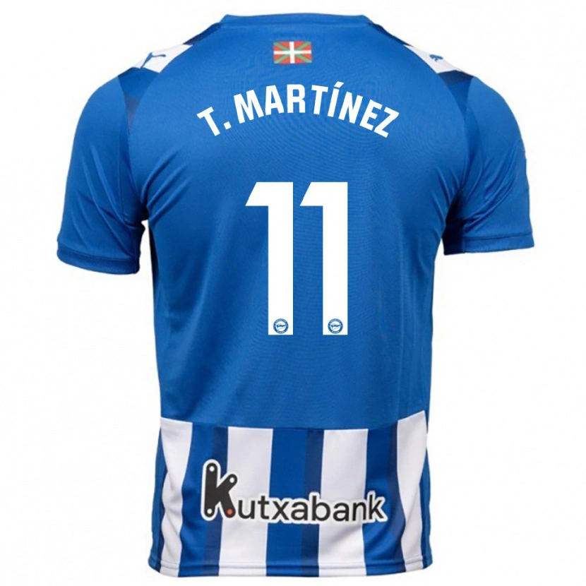 Danxen Bambino Maglia Toni Martínez #11 Blu Bianco Kit Gara Home 2025/26 Maglietta