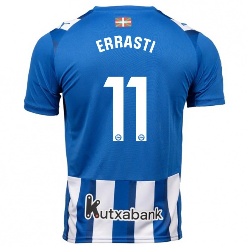 Danxen Bambino Maglia Elene Errasti #11 Blu Bianco Kit Gara Home 2025/26 Maglietta