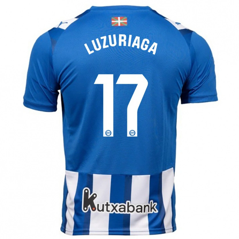 Danxen Bambino Maglia Judith Luzuriaga #17 Blu Bianco Kit Gara Home 2025/26 Maglietta
