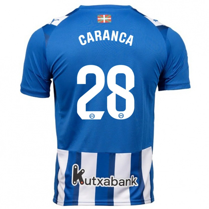 Danxen Bambino Maglia Sara Caranca #28 Blu Bianco Kit Gara Home 2025/26 Maglietta