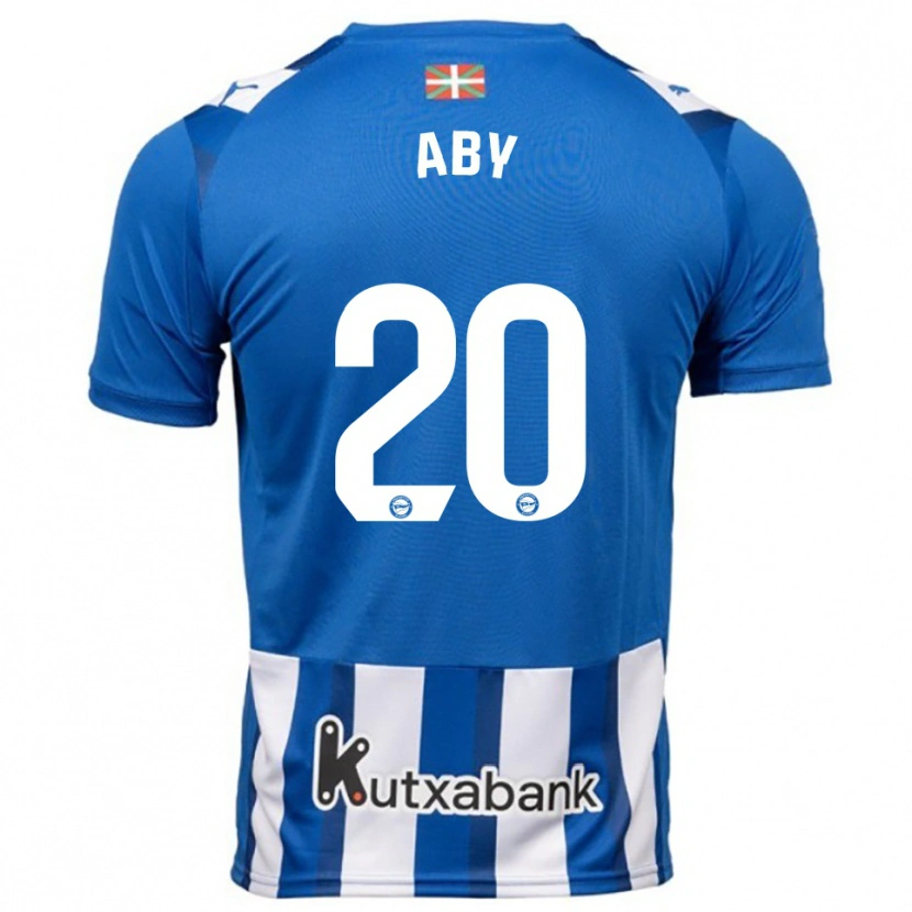 Danxen Bambino Maglia Emmanuella Aby #20 Blu Bianco Kit Gara Home 2025/26 Maglietta