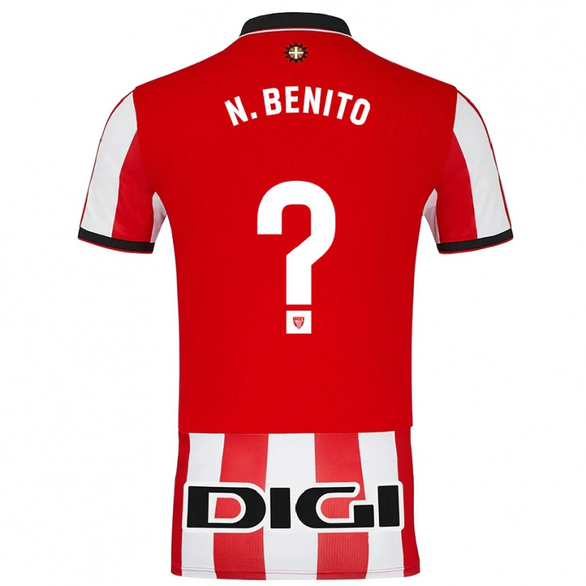 Danxen Bambino Maglia Nerea Benito Zaldibar #0 Rosso Bianco Kit Gara Home 2025/26 Maglietta
