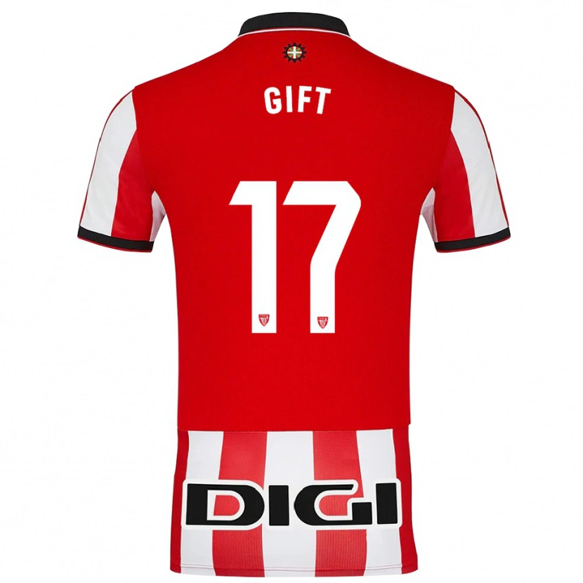 Danxen Bambino Maglia Elijah Gift #17 Rosso Bianco Kit Gara Home 2025/26 Maglietta
