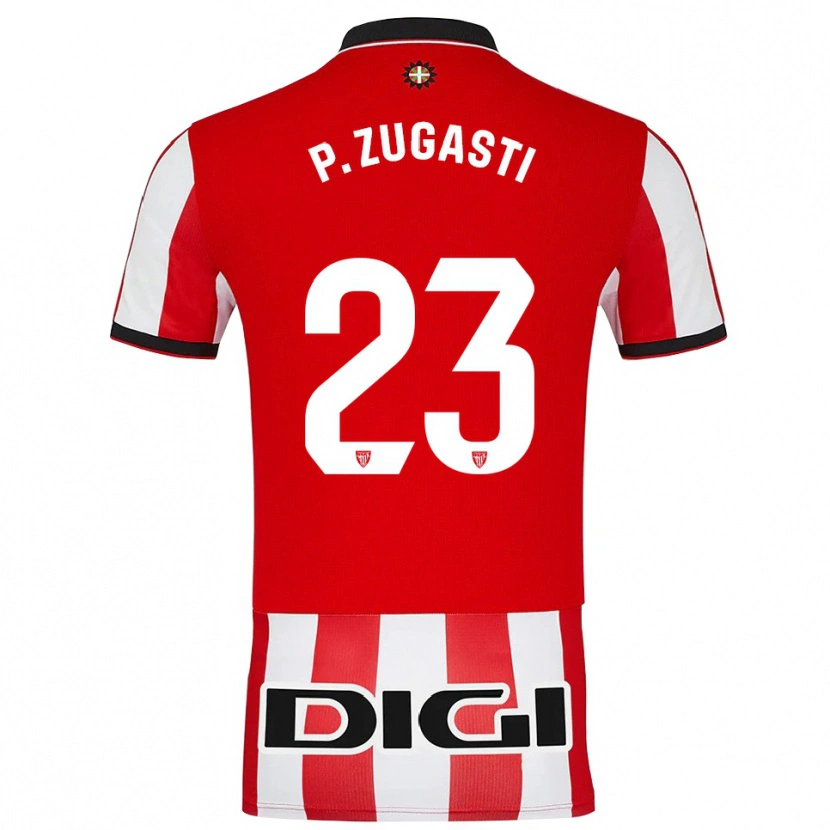 Danxen Bambino Maglia Patricia Zugasti Osés #23 Rosso Bianco Kit Gara Home 2025/26 Maglietta