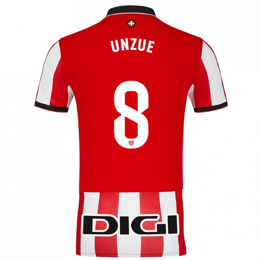 Danxen Bambino Maglia Marta Unzué #8 Rosso Bianco Kit Gara Home 2025/26 Maglietta