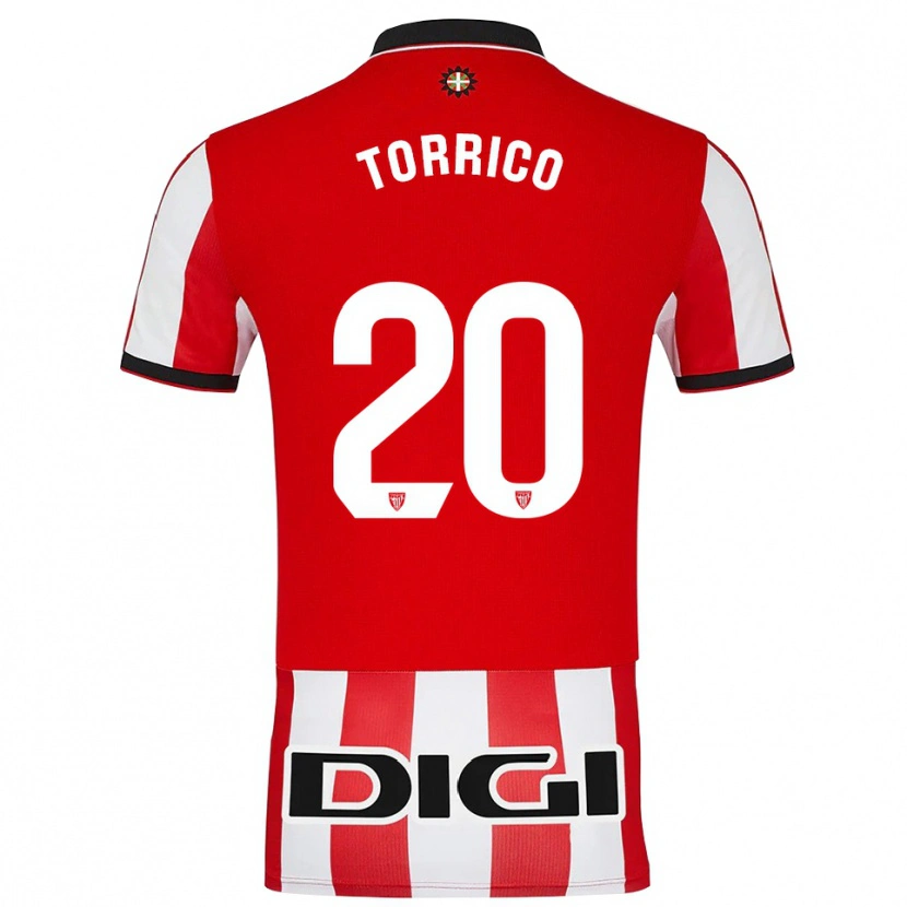 Danxen Bambino Maglia Aitor Torrico #20 Rosso Bianco Kit Gara Home 2025/26 Maglietta