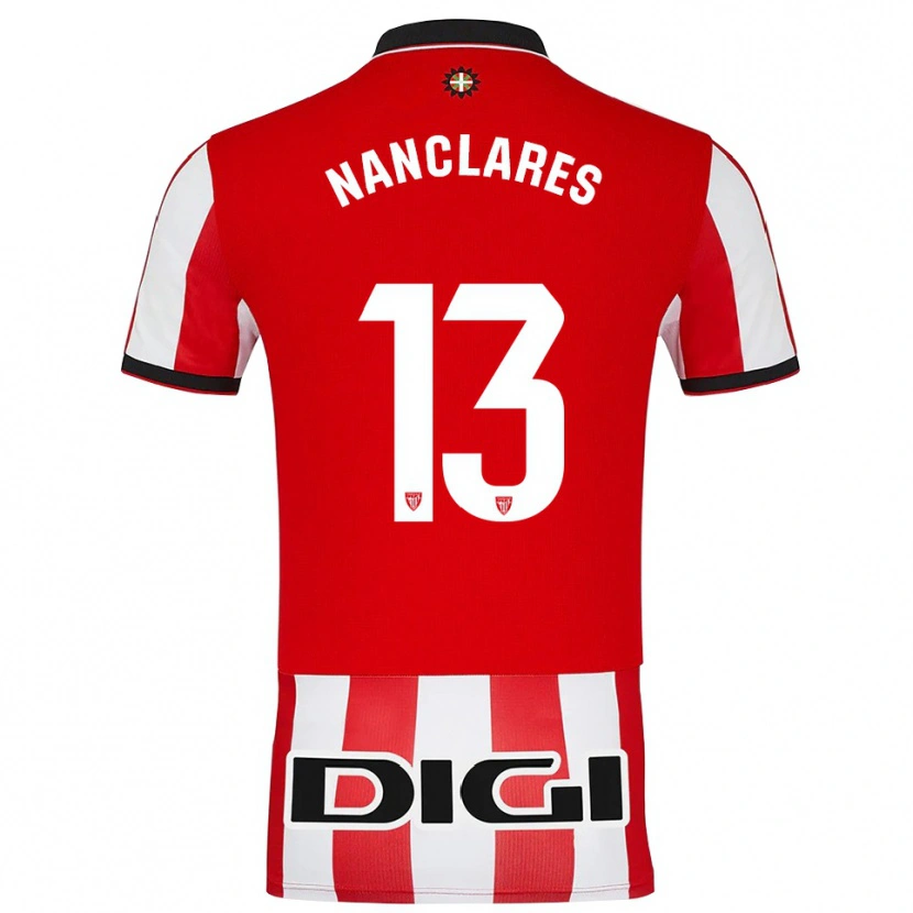 Danxen Bambino Maglia Adriana Nanclares Romero #13 Rosso Bianco Kit Gara Home 2025/26 Maglietta