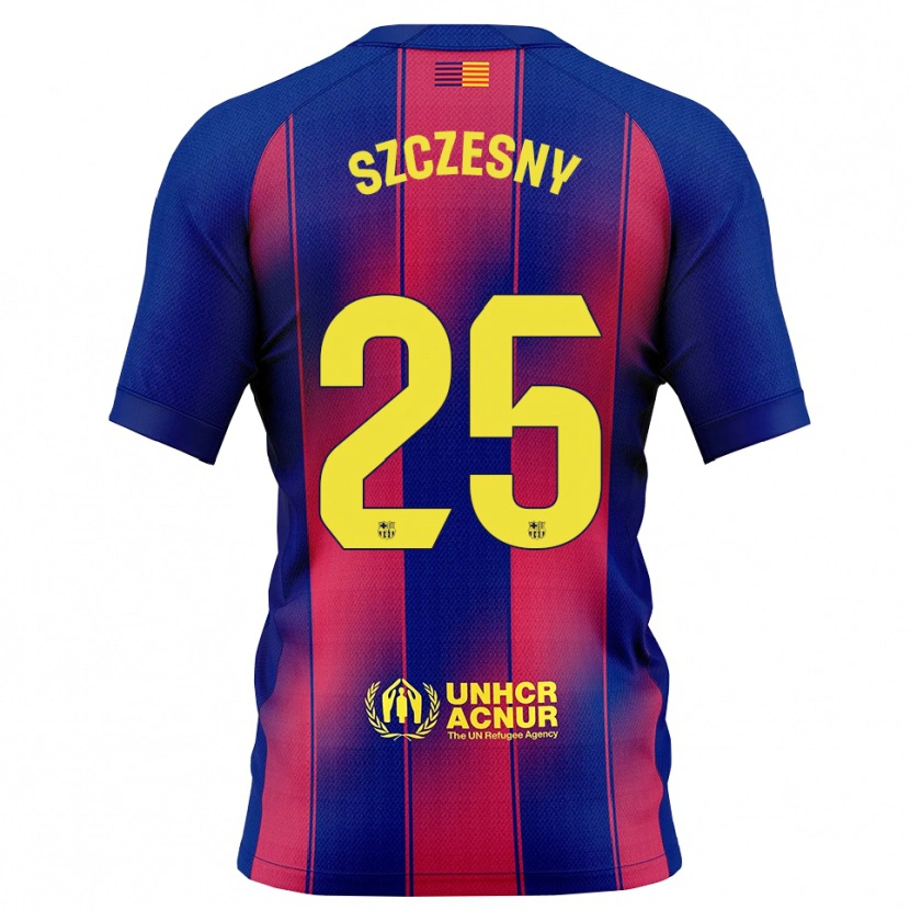 Danxen Bambino Maglia Wojciech Szczesny #25 Blu Rosso Kit Gara Home 2025/26 Maglietta
