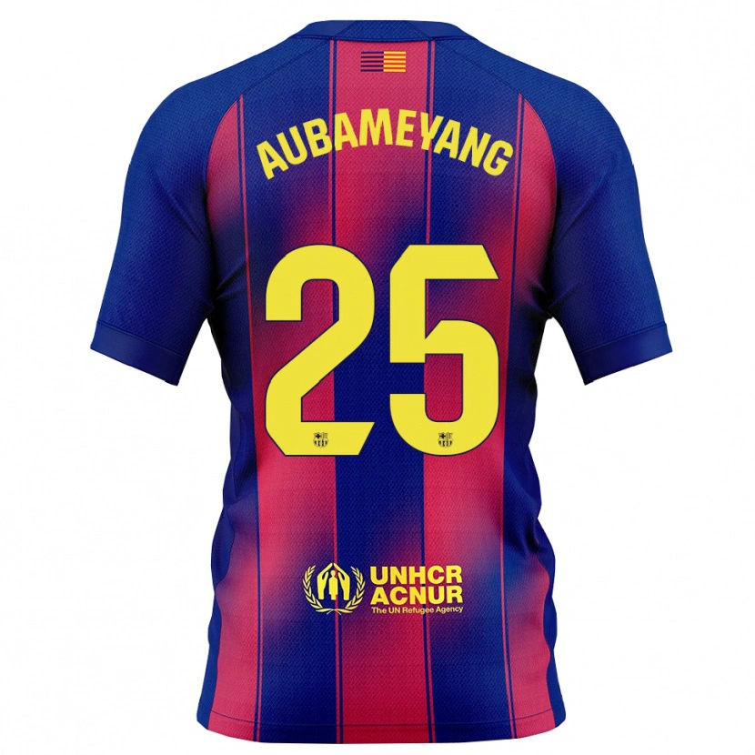 Danxen Bambino Maglia Pierre Emerick Aubameyang #25 Blu Rosso Kit Gara Home 2025/26 Maglietta