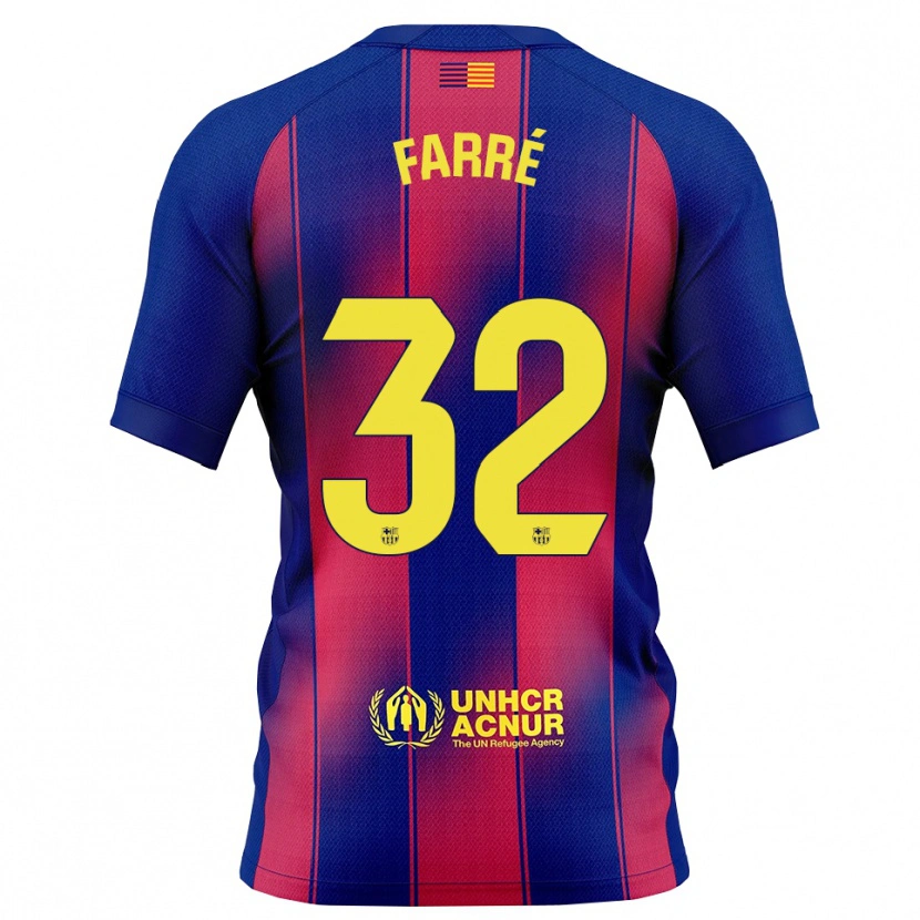 Danxen Bambino Maglia Landry Farré #32 Blu Rosso Kit Gara Home 2025/26 Maglietta