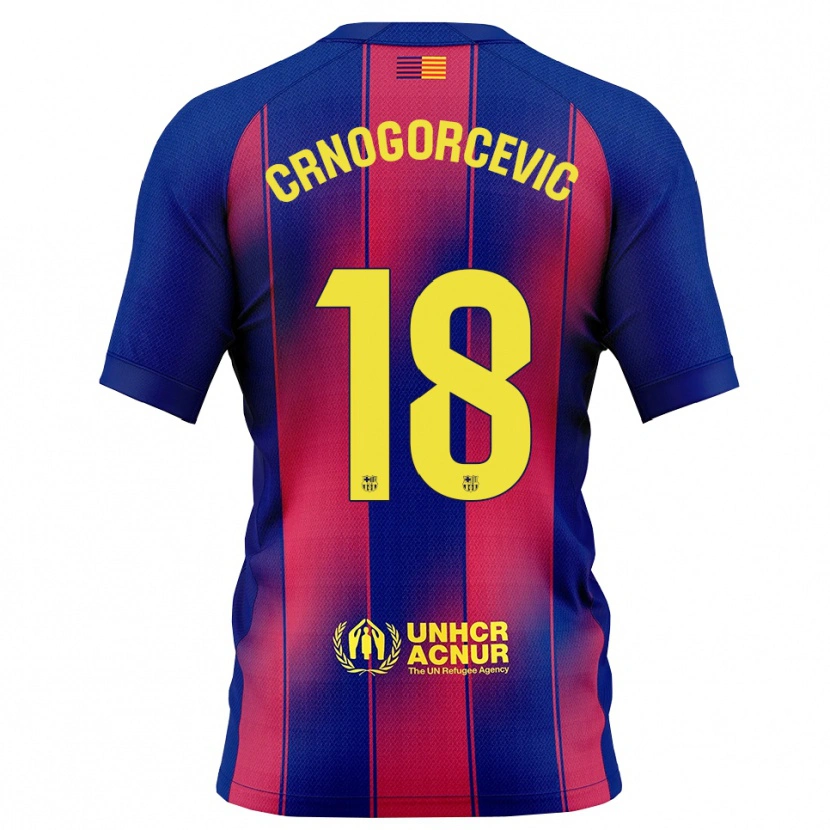 Danxen Bambino Maglia Ana-Maria Crnogorcevic #18 Blu Rosso Kit Gara Home 2025/26 Maglietta