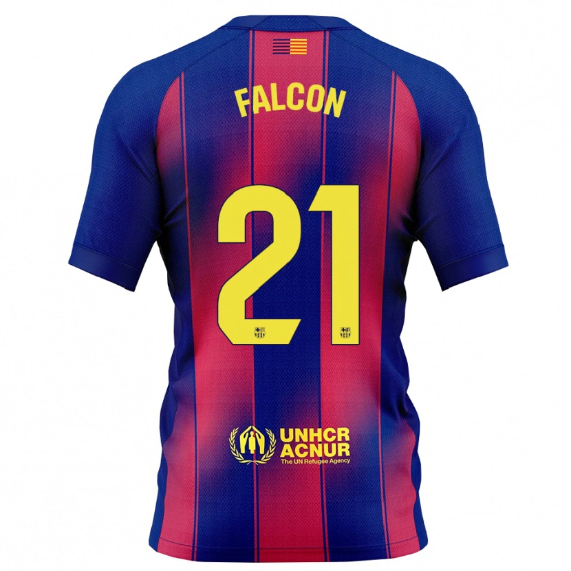 Danxen Bambino Maglia Andrea Falcon #21 Blu Rosso Kit Gara Home 2025/26 Maglietta