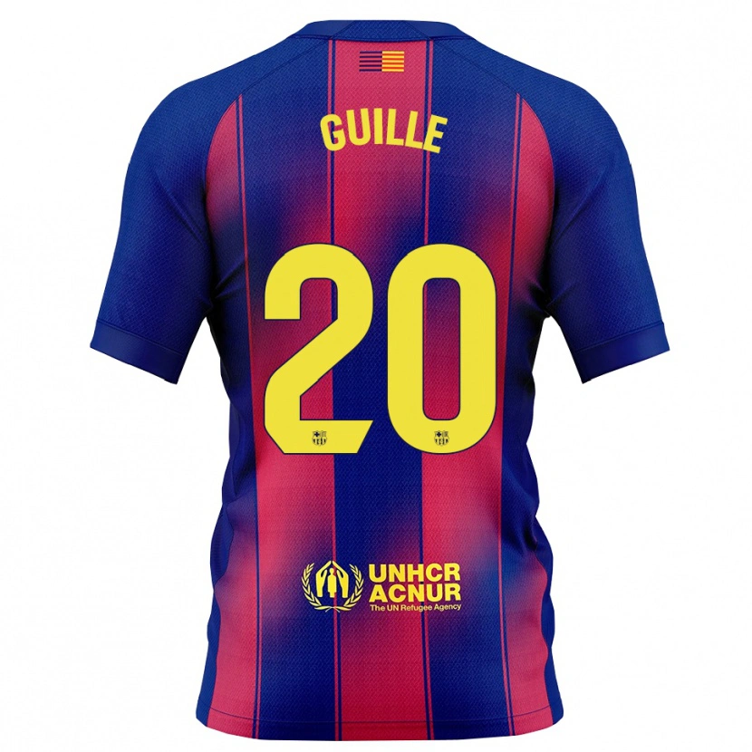 Danxen Bambino Maglia Guille Fernández #20 Blu Rosso Kit Gara Home 2025/26 Maglietta