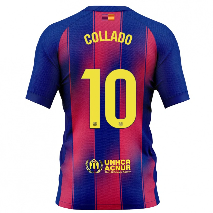 Danxen Bambino Maglia Alex Collado #10 Blu Rosso Kit Gara Home 2025/26 Maglietta