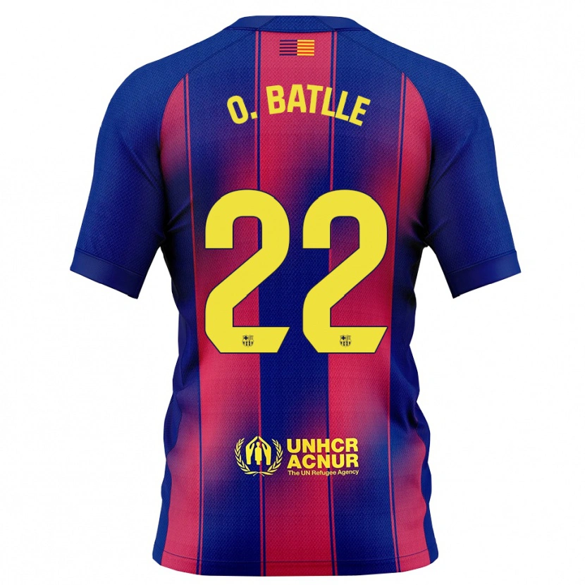 Danxen Bambino Maglia Ona Batlle #22 Blu Rosso Kit Gara Home 2025/26 Maglietta
