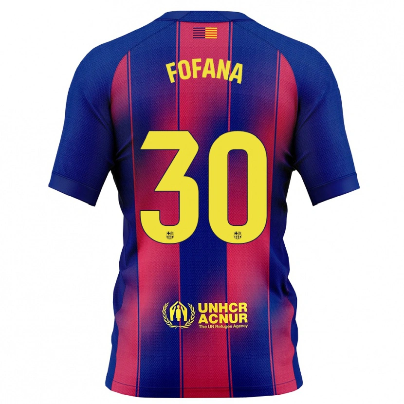 Danxen Bambino Maglia Nuhu Fofana #30 Blu Rosso Kit Gara Home 2025/26 Maglietta
