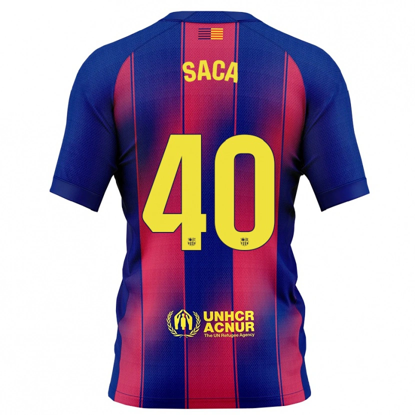 Danxen Bambino Maglia Leo Saca #40 Blu Rosso Kit Gara Home 2025/26 Maglietta