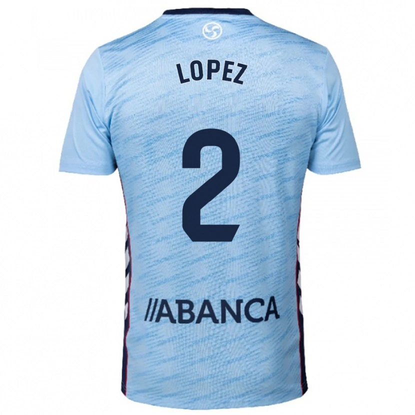 Danxen Bambino Maglia Iván López #2 Azzurro Rosso Kit Gara Home 2025/26 Maglietta