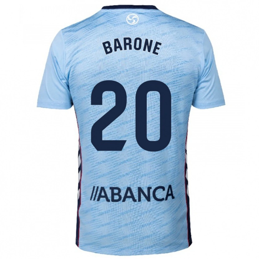 Danxen Bambino Maglia Caio Barone #20 Azzurro Rosso Kit Gara Home 2025/26 Maglietta