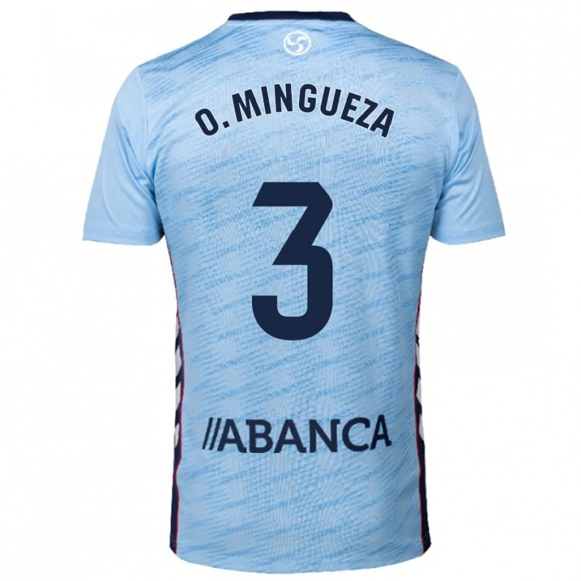 Danxen Bambino Maglia Óscar Mingueza #3 Azzurro Rosso Kit Gara Home 2025/26 Maglietta