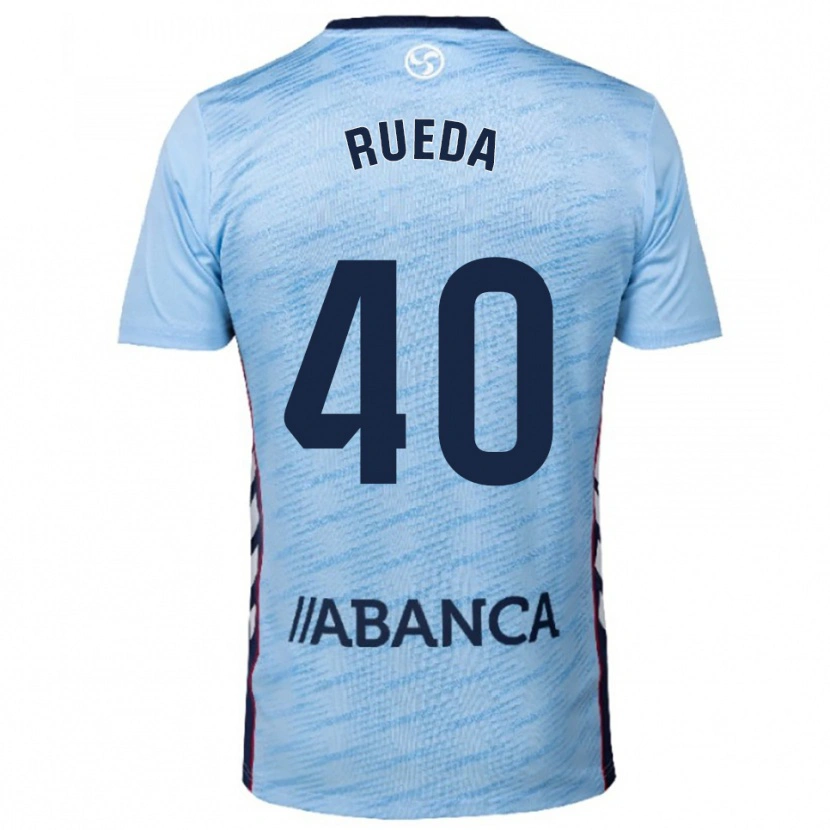 Danxen Bambino Maglia Javi Rueda #40 Azzurro Rosso Kit Gara Home 2025/26 Maglietta