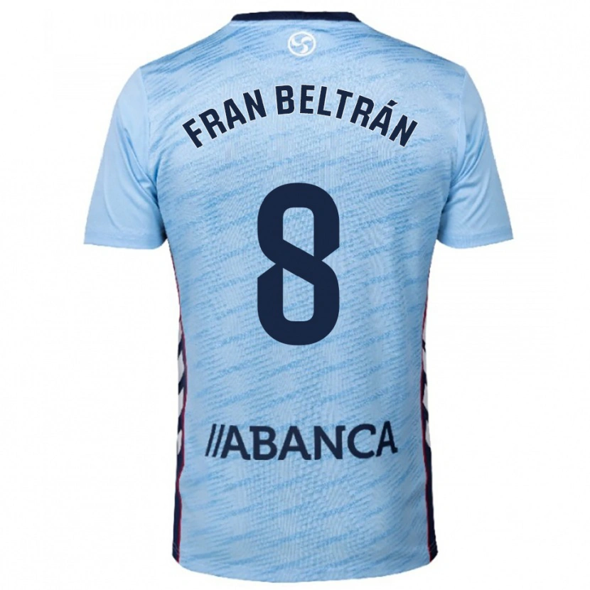 Danxen Bambino Maglia Fran Beltrán #8 Azzurro Rosso Kit Gara Home 2025/26 Maglietta