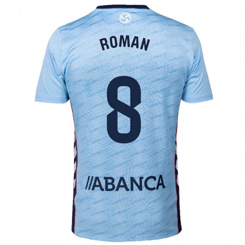 Danxen Bambino Maglia Miguel Román #8 Azzurro Rosso Kit Gara Home 2025/26 Maglietta