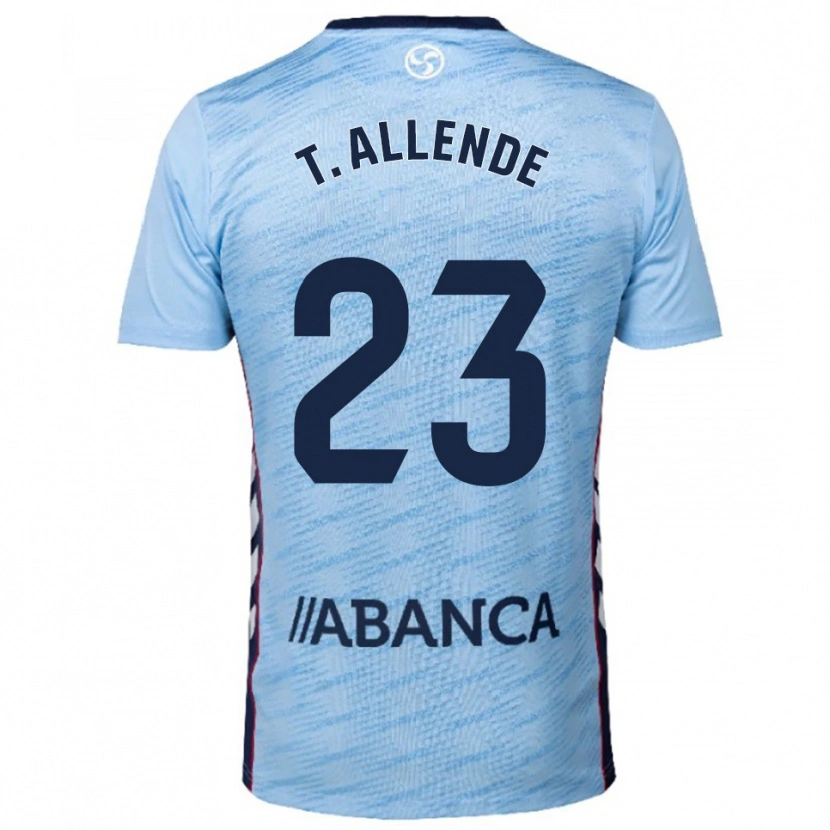 Danxen Bambino Maglia Tadeo Allende #23 Azzurro Rosso Kit Gara Home 2025/26 Maglietta