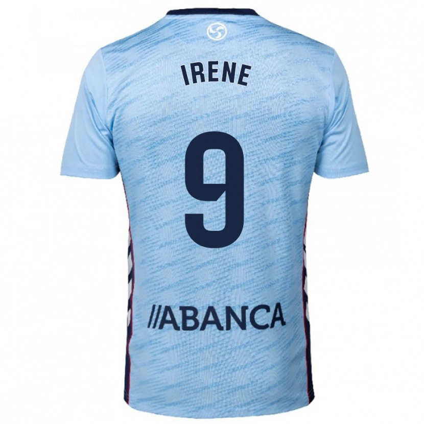 Danxen Bambino Maglia Irene Fernández #9 Azzurro Rosso Kit Gara Home 2025/26 Maglietta