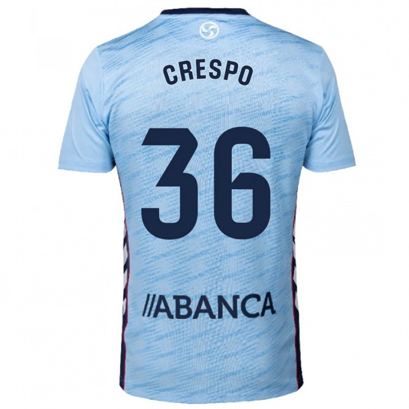 Danxen Bambino Maglia Yoel Crespo #36 Azzurro Rosso Kit Gara Home 2025/26 Maglietta