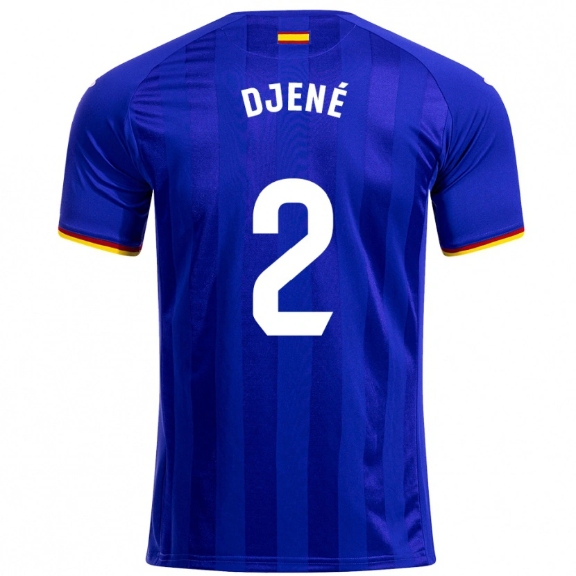 Danxen Bambino Maglia Djené #2 Blu Rosso Giallo Kit Gara Home 2025/26 Maglietta