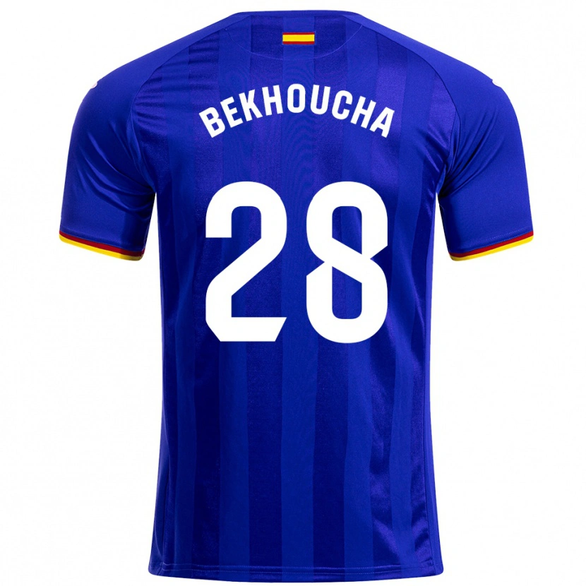 Danxen Bambino Maglia Ismael Bekhoucha #28 Blu Rosso Giallo Kit Gara Home 2025/26 Maglietta